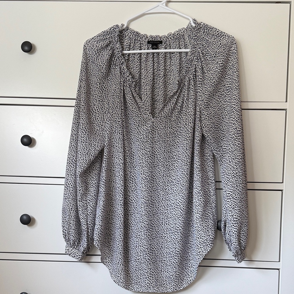 Women's Black and White Polka dot top